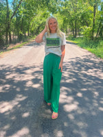Load image into Gallery viewer, Kelly Green Wide Leg Flowy Pants
