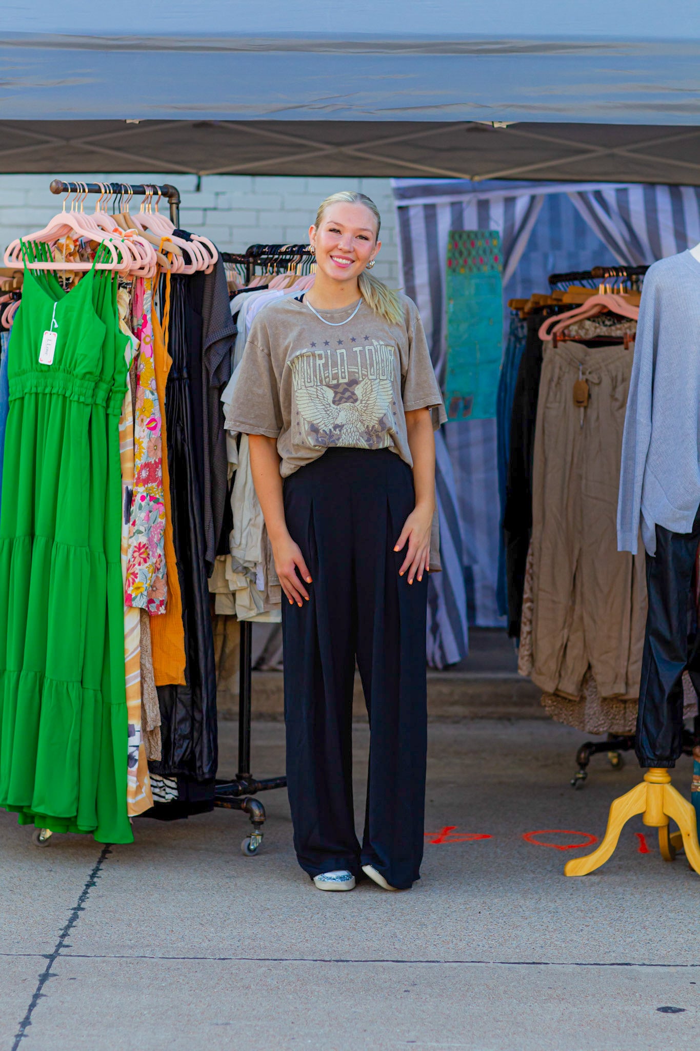 Black Wide Leg Flowy Pants