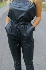 Load image into Gallery viewer, LEATHER ROMPER
