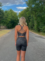 Load image into Gallery viewer, Camo Criss-Cross Sports Bra
