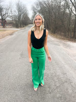 Load image into Gallery viewer, Kelly Green Jeans W/ Slit
